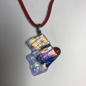Handmade glass pendant necklace